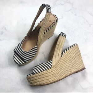 [Splendid] Striped Espadrille Wedges